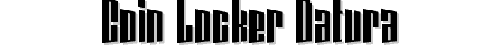 Coin Locker Datura font